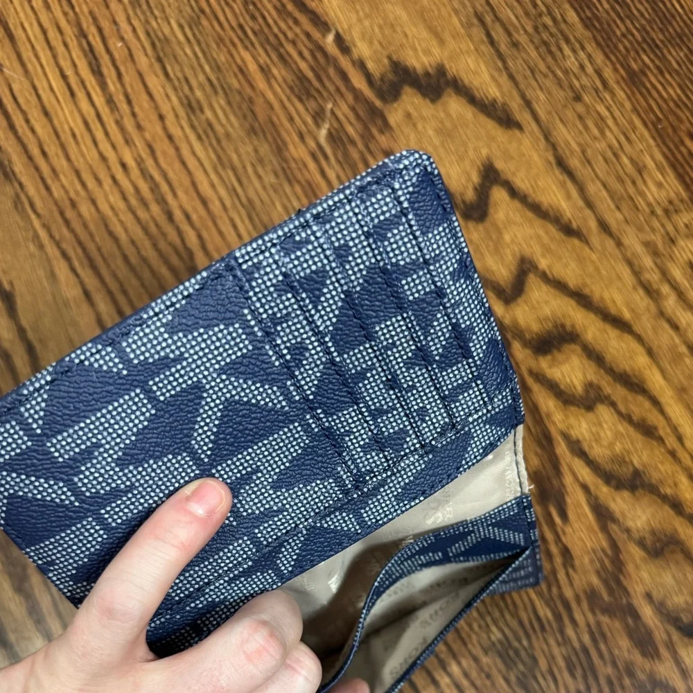 Michael Kors Blue Monogram Wallet